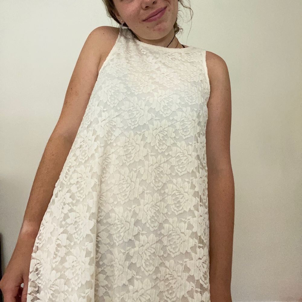 White lace dress